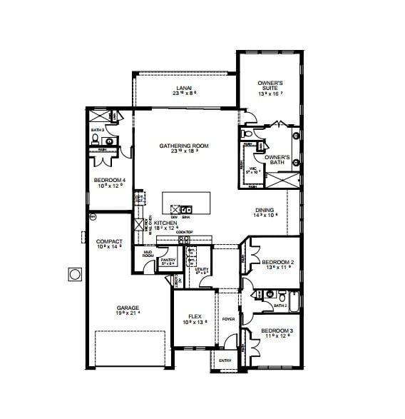 Costa Mesa Floor Plan ICI Homes Palm Crest